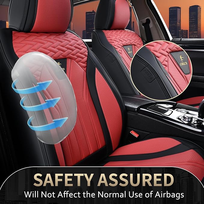 FLORICH Seat Covers for Cars, Waterproof Automotive Seat Covers, Leather Car - Image 6