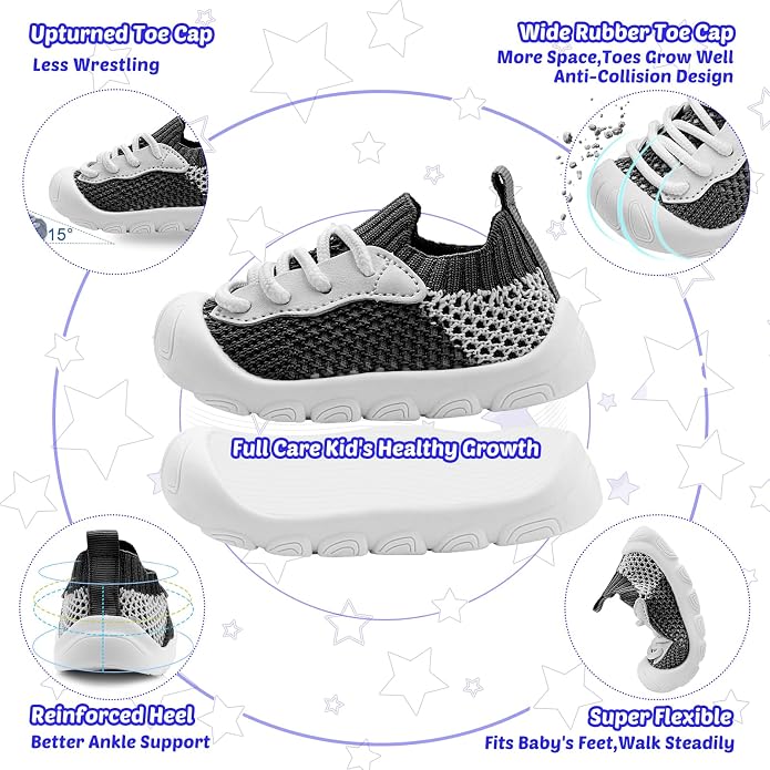 Baby Walking Shoes Toddler Girl Boy Soft Sole Breathable Cotton Canvas Shoes - Image 4