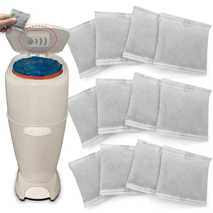 12PCS Diaper Pail Deodorizers Odor Absorber Carbon Filter Refills Compatible by PurifyLogix