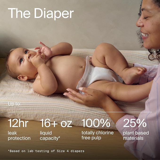 Coterie Baby Wipes + Diapers Kit, Size 1 & Size 2 Diapers, 4 Pack Baby Wipes - Image 4