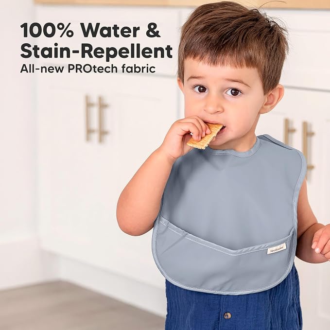 3-Pack Waterproof Baby Bibs for Eating - Image 2