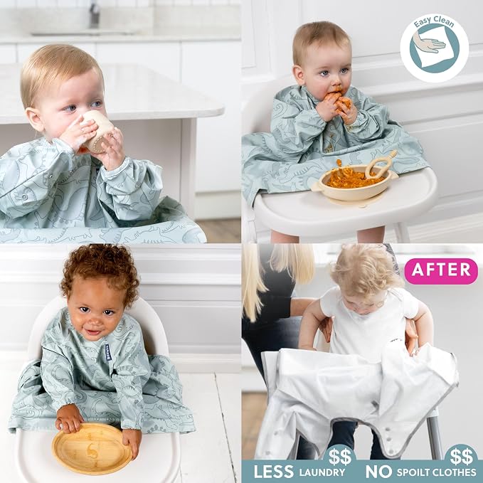 BIBaDO - Long Sleeve Baby Bibs - Babies & Toddlers 6-36 Months - Coverall Baby - Image 6