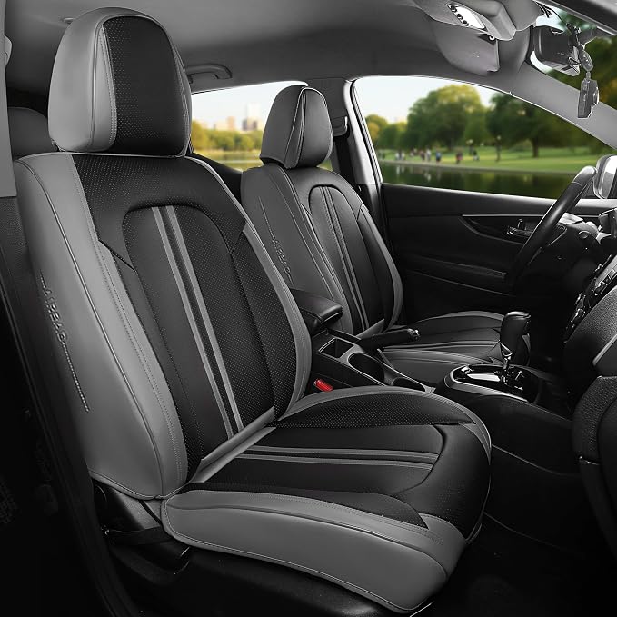 FREESOO Car Seat Covers Full Set, Leather Seat Covers by FREESOO