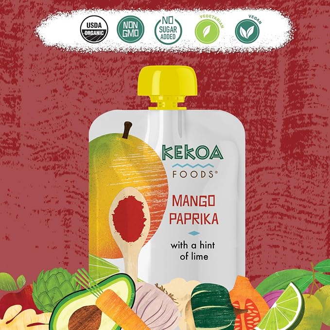 Kekoa Foods Mango Paprika Baby Food Purée | 100% USDA Certified-Organic - Image 7
