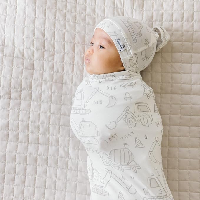 Copper Pearl Large Premium Knit Baby Swaddle Receiving Blanket Gage - Image 2