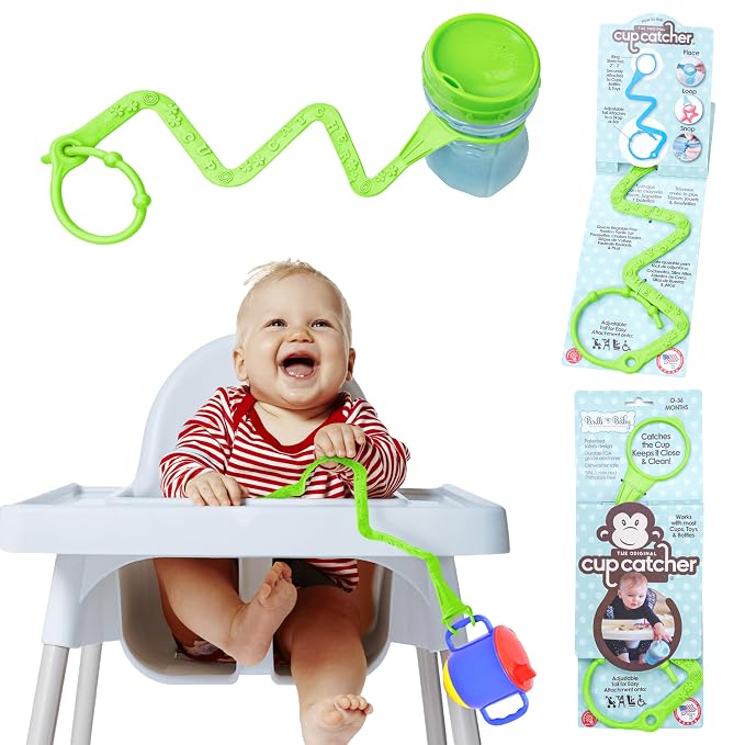 Brilli Baby Cup Catcher Patented Safety Tether Strap, Attach Sippy Cups by BrilliBaby