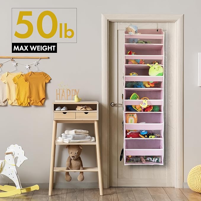 HOMELUX THEORY 2 PC Heavy Duty Over the Door Organizer 55x14x6.7, 6 Large Front - Image 6