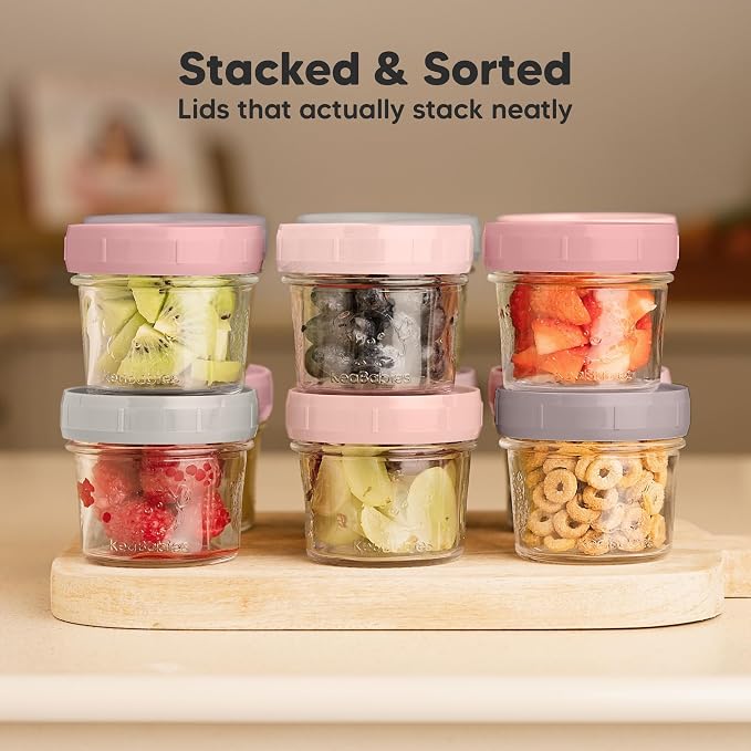 KeaBabies 12pk 4oz Glass Baby Food Containers - Image 7