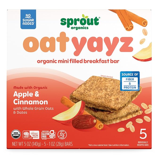 Sprout Organics, OatYayz Toddler Snack Bars, Apple & Cinnamon - Image 3