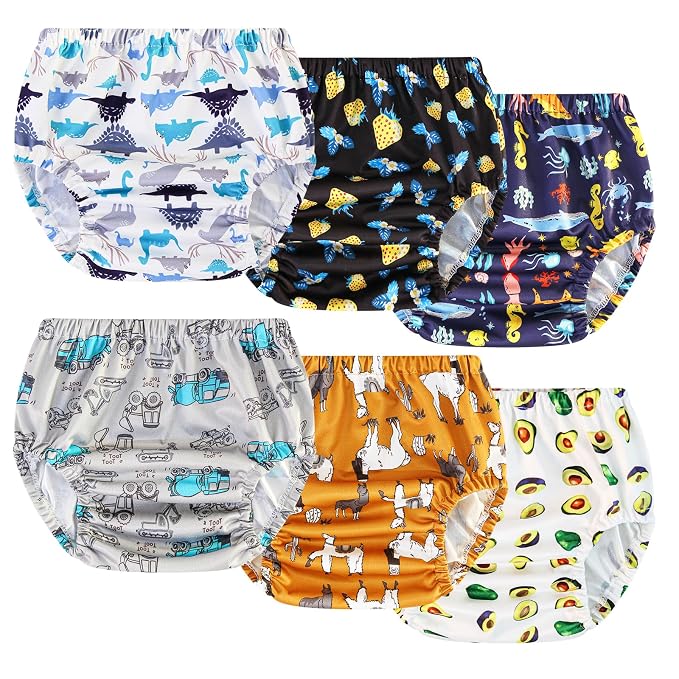 Joyo roy 6Pcs Cloth Diaper Cover Waterproof Plastic Training Pants by Joyoroy