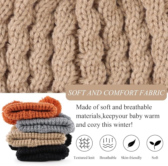 Yuoahcn Baby Girl Beanie Winter Baby Boy Hat - Image 3