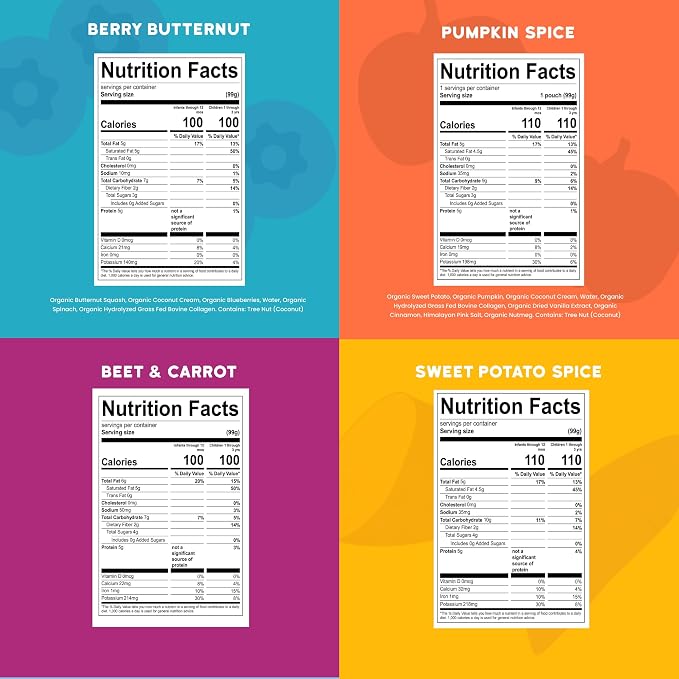 Serenity Kids 6+ Months Dairy-Free Smoothie Baby Food Pouches - Image 2