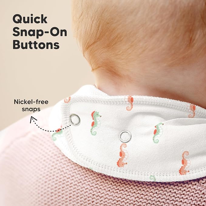 8-Pack Organic Baby Bandana Bibs - Image 8