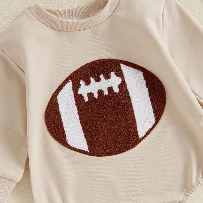 VISGOGO Newborn Infant Baby Boy Girls Oversized Romper Little Dude Sweater - Image 6