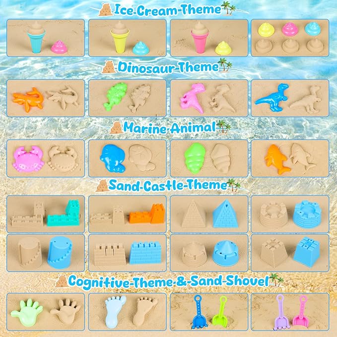 Beach Toys for Kids Toddlers, Sand Castle Toys - Image 5