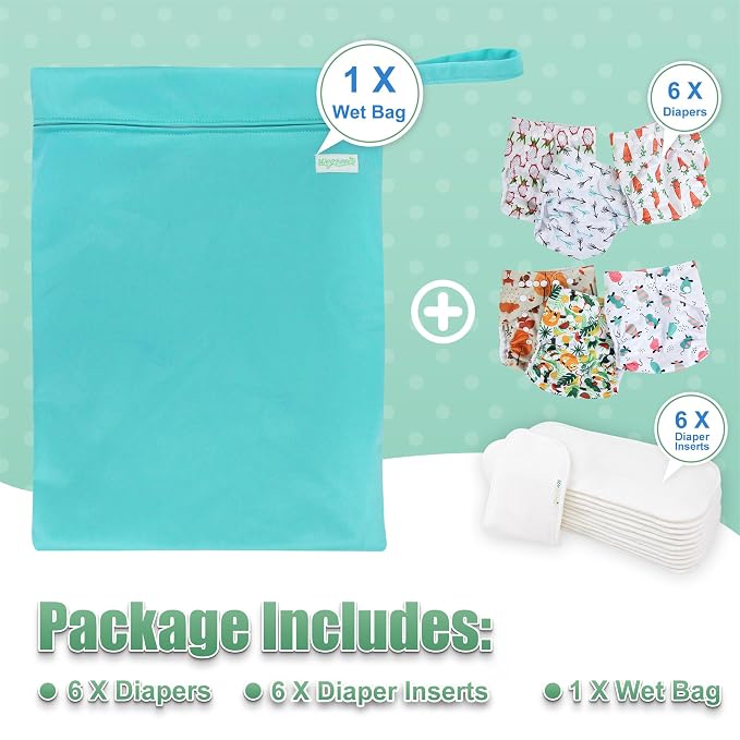 wegreeco Cloth Diapers 6 Pack - Image 6