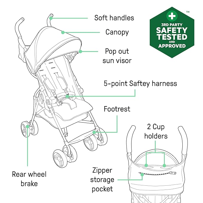 Ingenuity 3D Mini Convenience Stroller – Lightweight Stroller, Compact Fold - Image 2