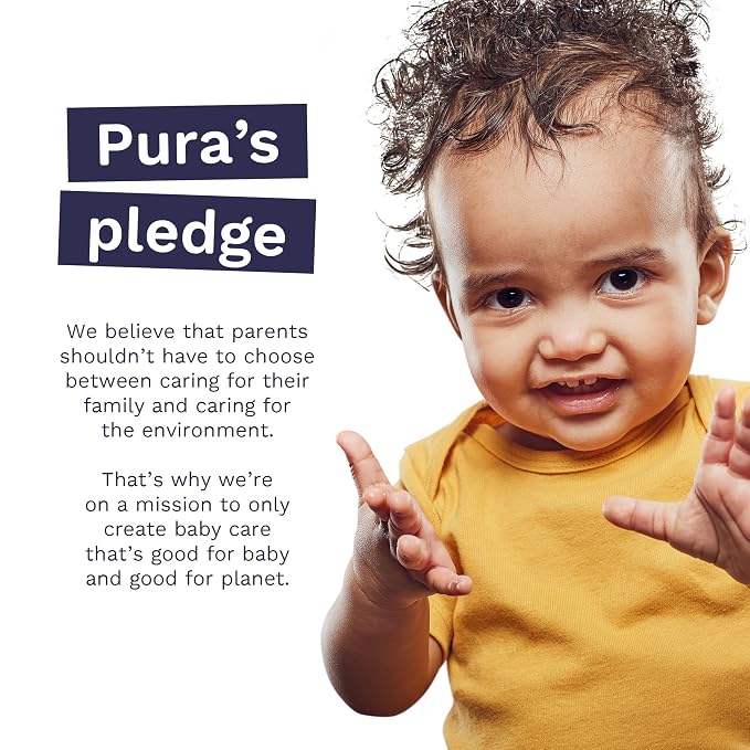 Pura Natural Sensitive Baby Wipes, 99% Water, Unscented & Hypoallergenic - Image 10