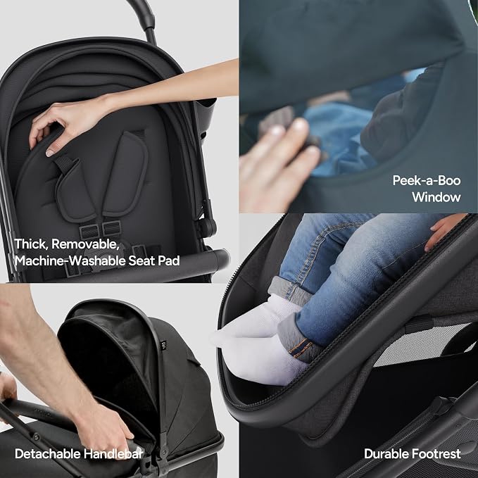 Mompush Wiz 2 in 1 Baby Stroller - Image 8
