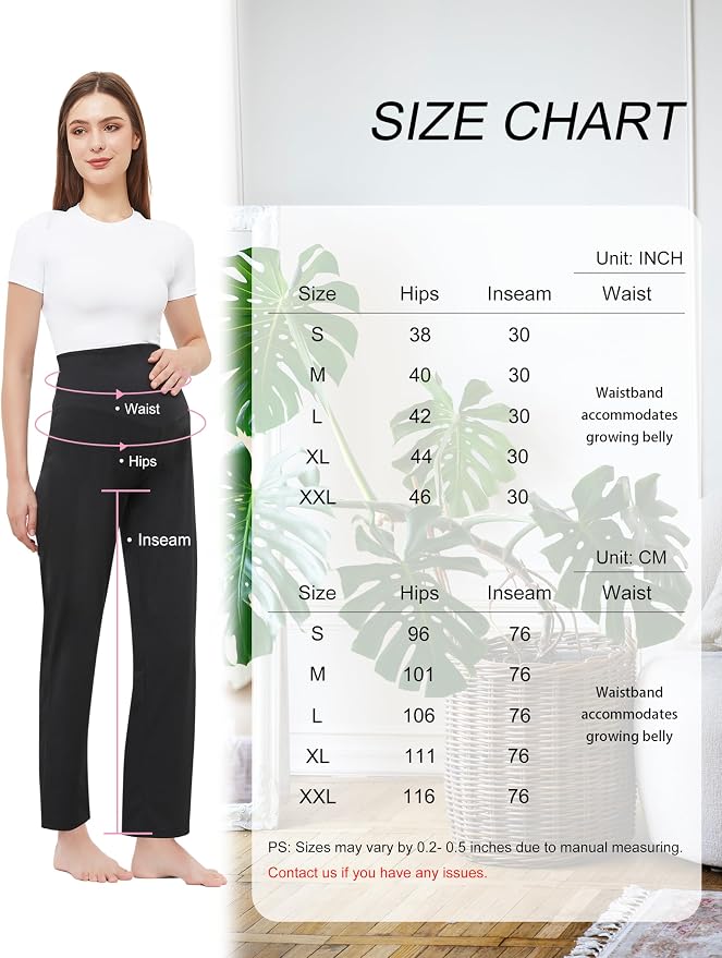 Women's Maternity Pants Casual Loose Wide/Straight Leg Comfy Palazzo Lounge - Image 6