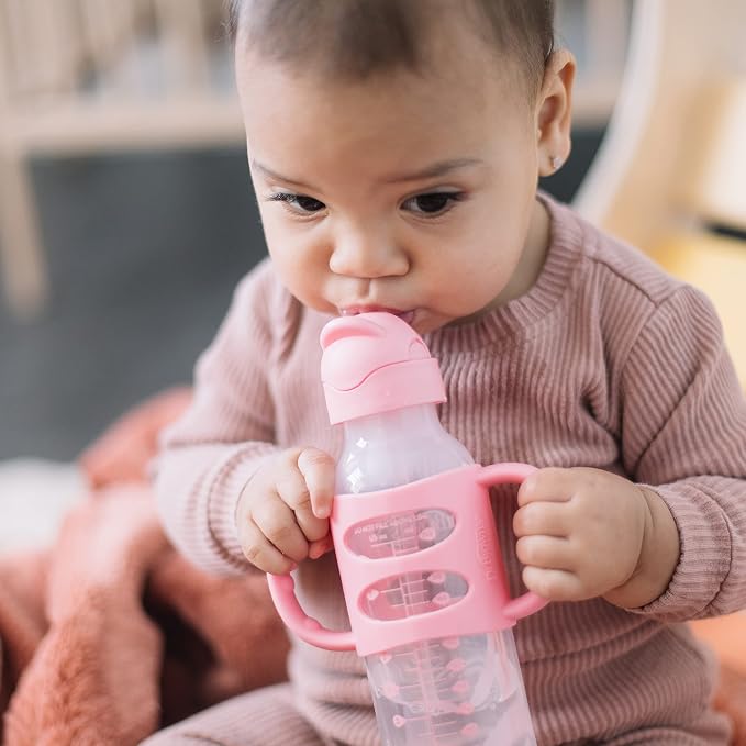 Dr. Brown's Milestones Narrow Sippy Straw Bottle, Spill-Proof - Image 2