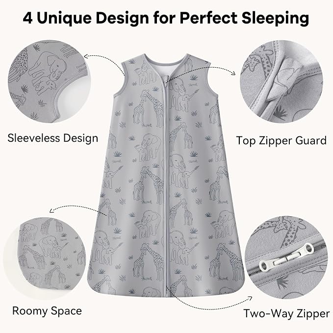 Baby Sleep Sack 18-24 Months 1.0 Tog Baby Wearable Blanket 100% Cotton Sleeping - Image 3
