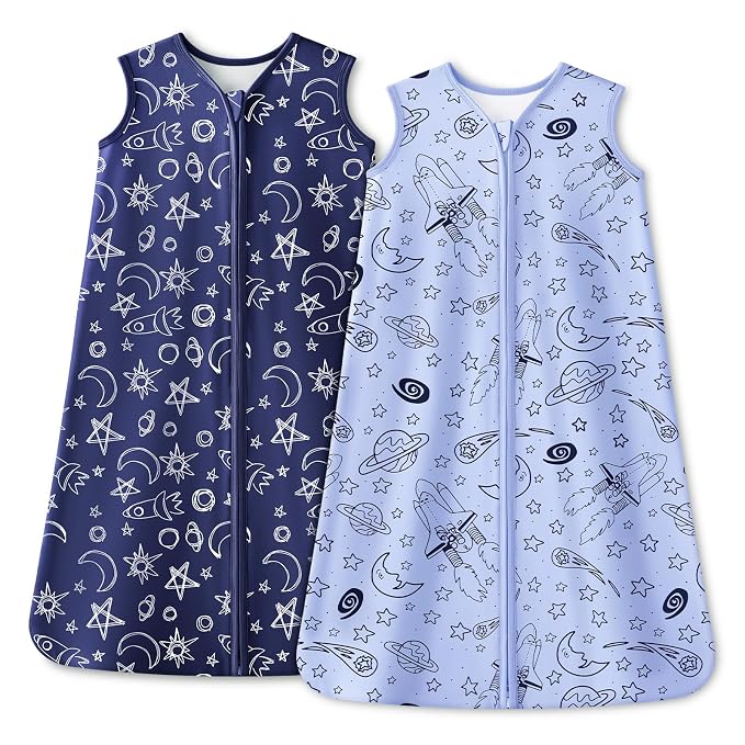 Baby Sleep Sack 6-12 Months 1.0 Tog Baby Wearable Blanket 100% Cotton Sleeping by Unnivoll