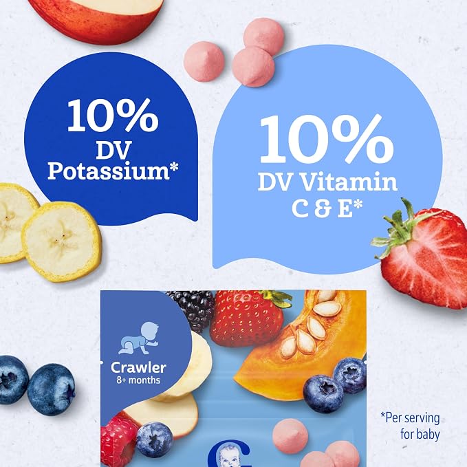 Gerber Stage 3 Baby Food Snacks, Very Berry Fruit and Veggie Melts, Baby Led - Image 6