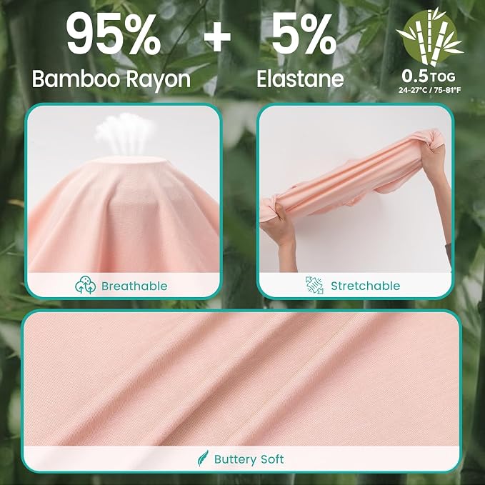 Rayon Made from Bamboo Sleep Sack, 0.5 TOG Wearable Blanket Baby, Lightweight - Image 2