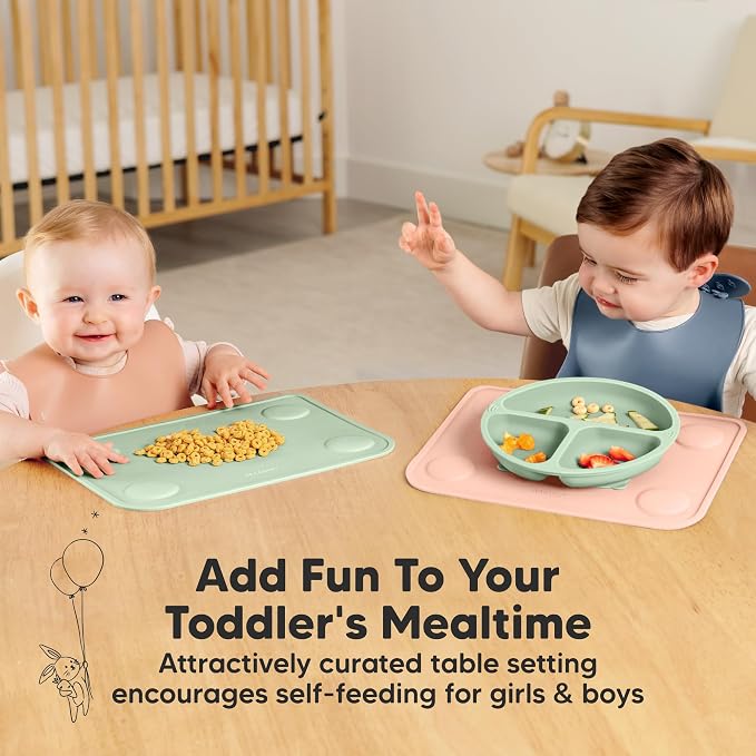 KeaBabies 2-Pack Silicone Placemats - Image 6