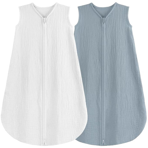 2 Pack Baby Sleep Sack 12-18 Months 100% Organic Cotton Muslin Baby Sleeping by BSTOPPT