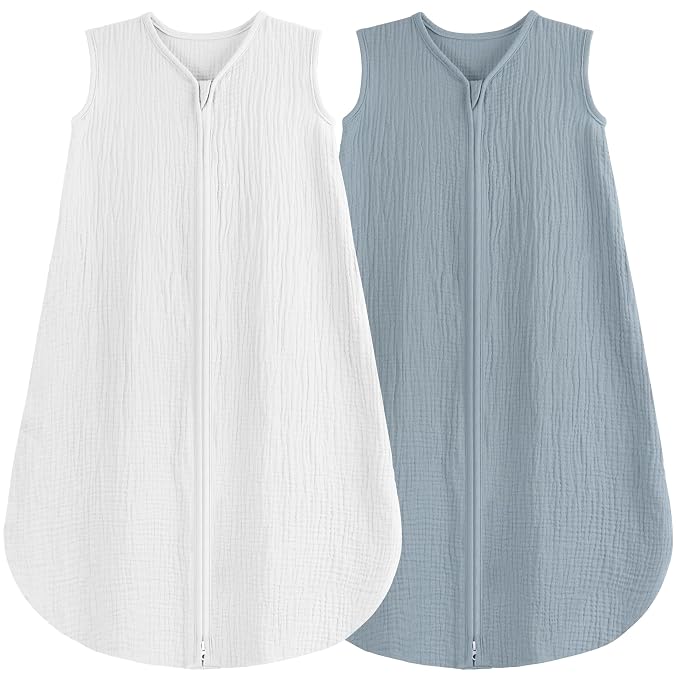 2 Pack Baby Sleep Sack 18-24 Months 100% Organic Cotton Muslin Baby Sleeping by BSTOPPT