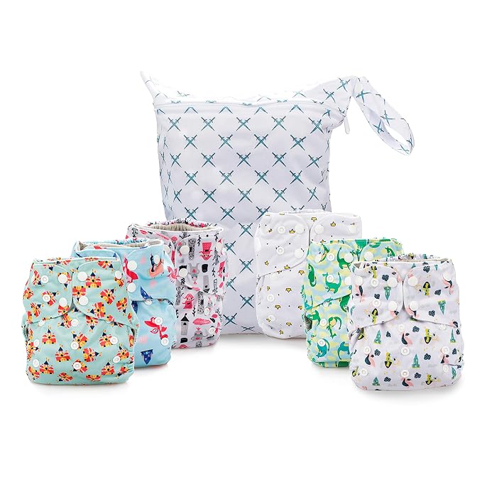Simple Being Reusable Cloth Diapers, Double Gusset, One Size Adjustable by Simple+Being