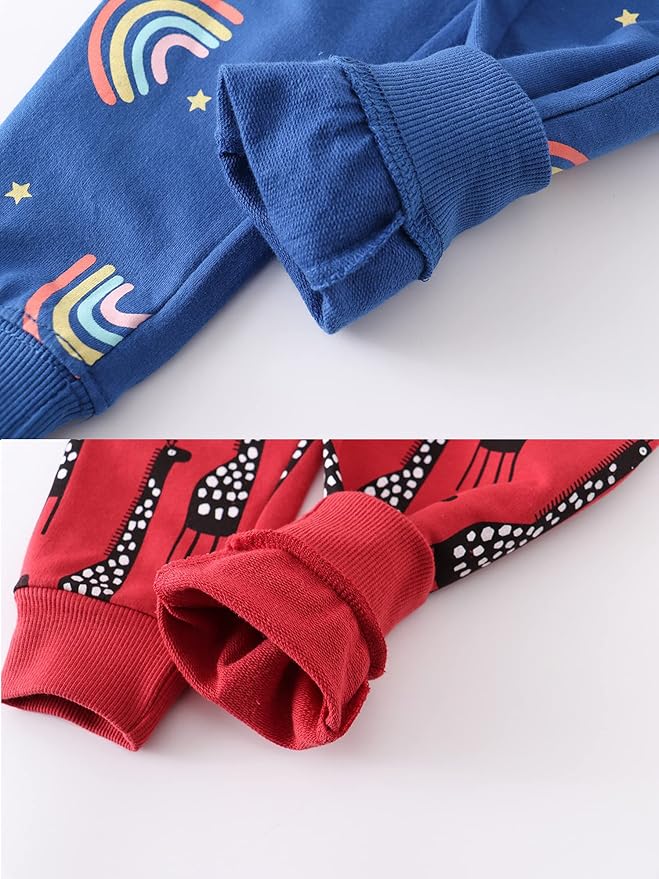 HUAER& Baby Boy's Jogger Pants Dinosaur Car Animal Print Drawstring Elastic - Image 6