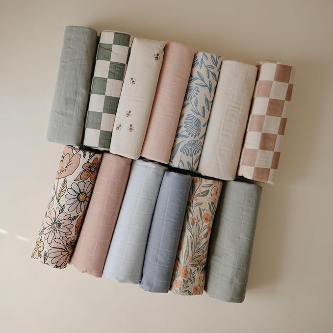 mushie Waterproof Changing Pad Liners | 100% Organic Cotton | Set of 3 - Image 4