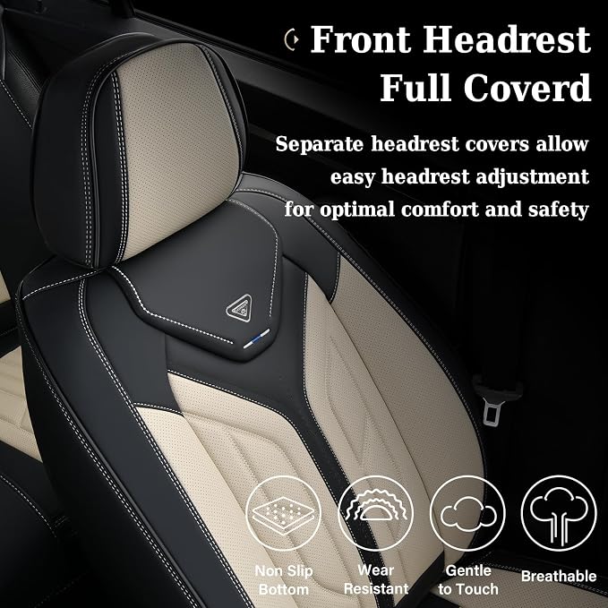 Coverado Seat Covers, Car Seat Covers Full Set, Leather Seat Covers - Image 5