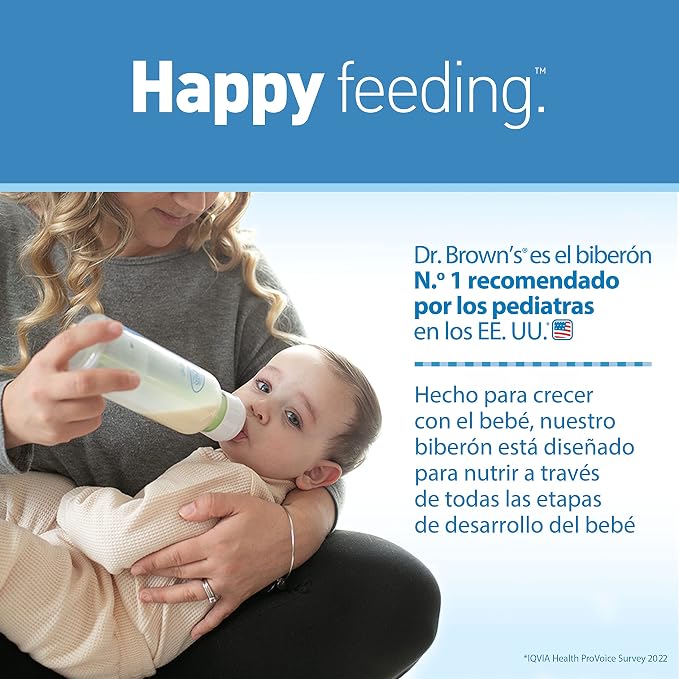 Dr. Brown's Natural Flow Anti-Colic Options+ Narrow Baby Bottle, 8 oz/250 mL - Image 8