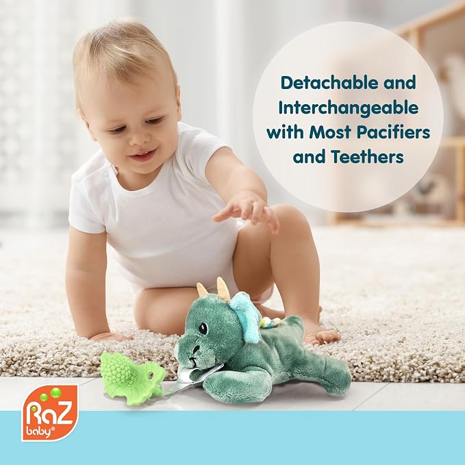 RaZbaby Monkey RaZbuddy w/RaZberry Teething Relief Pacifier – Soothes Sore Gums - Image 4