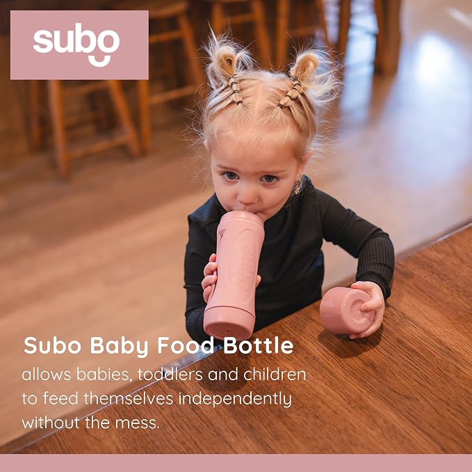 Subo Baby Food Bottle Starter Set | No Mess Baby Toddler Self Feeder | Squeeze - Image 5