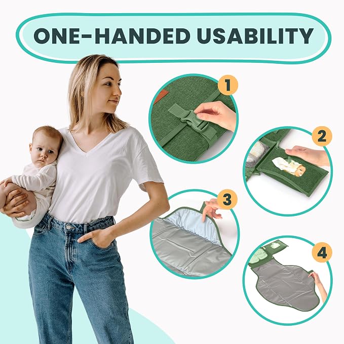 Portable Changing Pad for Baby, Travel Diaper Changing Pad for Newborn - Image 8