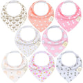 KeaBabies 8-Pack Organic Baby Bandana Bibs by KeaBabies