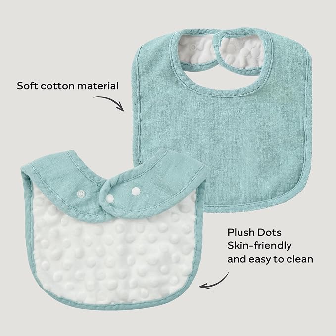 JELLYMONI Muslin Baby Bibs 8 Pack Baby Bandana Drool Bibs - Image 5