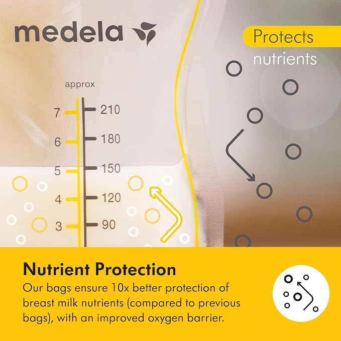 Medela Easy Pour Breastmilk Storage Bags 200 Count 7oz/210ml Disposable - Image 8