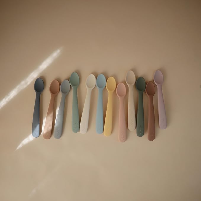 mushie Silicone Baby Feeding Spoons | 2 Pack - Image 6