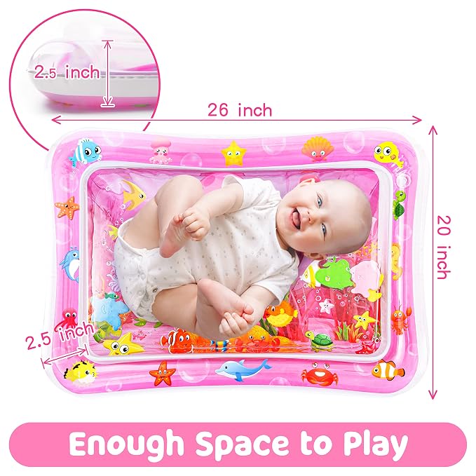 Tummy Time Water Mat for Baby Girl Baby Girl Toys for 3 to 12 Months Great Baby - Image 8