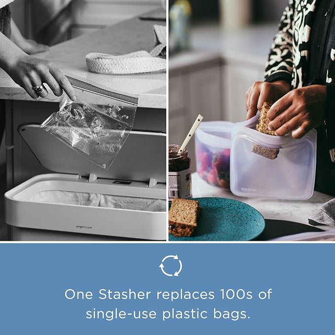 Stasher Premium Silicone Reusable Food Storage Bags, Lunch Bag, Travel - Image 7