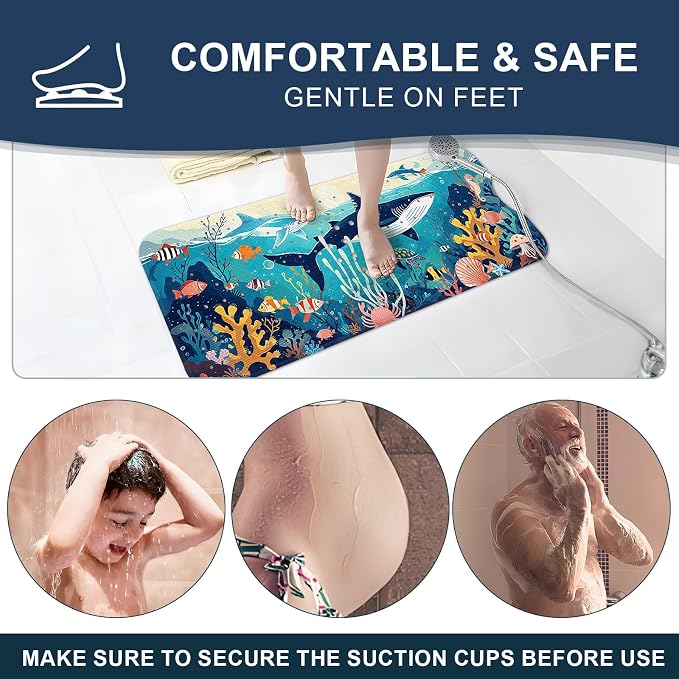 XIYUNTE Baby Bath Mat for Tub Non Slip Kids Bath Mat - Image 7