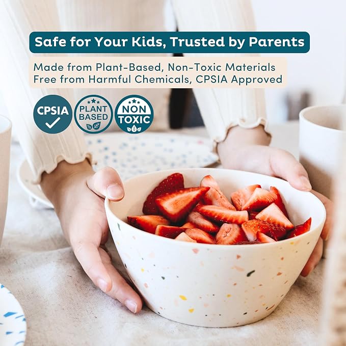 Nook Theory 4 Pack Bamboo Bowls - 22 Oz Reusable Toddler and Kids Bowl - Image 2