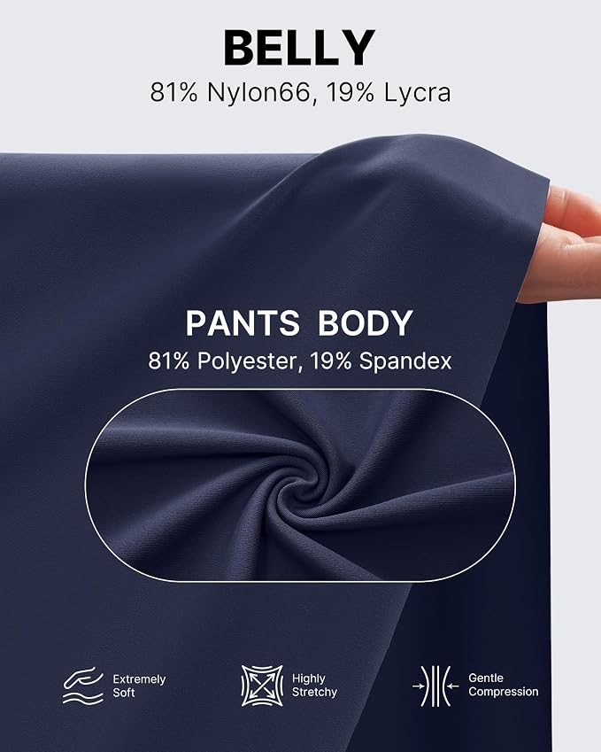 G4Free Maternity Pants Over The Belly Yoga Dress Work Pregnancy Pants Stretchy - Image 5