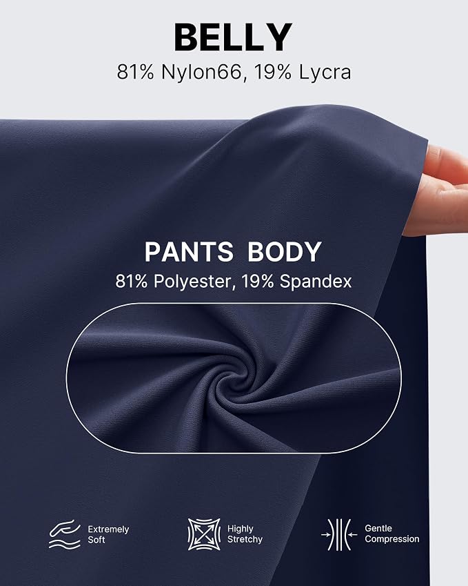 G4Free Maternity Pants Over The Belly Yoga Dress Work Pregnancy Pants Stretchy - Image 5